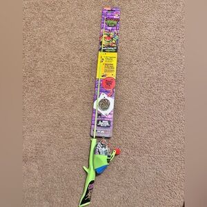 Nickelodeon Neon Green and Blue Kids' Fishing Rod